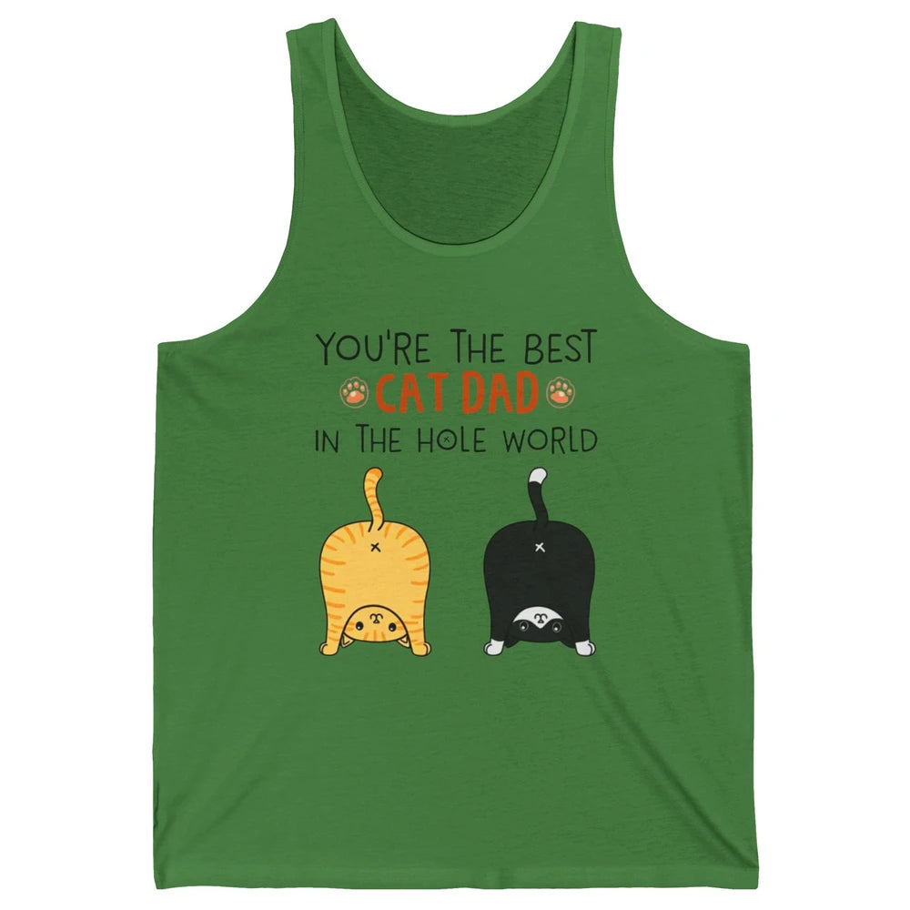 Funny Best Cat Dad In The Hole World Father's Day Unisex Jersey Tank
