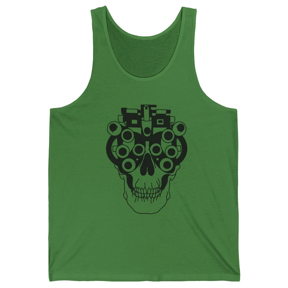 Phoropter Skeleton Optometrist Optician Halloween Optometry Unisex Jersey Tank