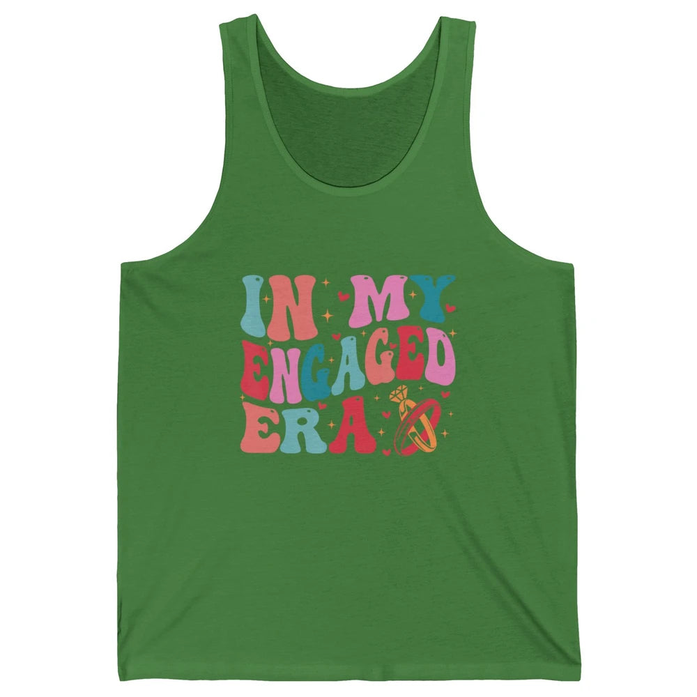 In My Engaged Era Boho Groovy Bridal Shower Party Wedding Unisex Jersey Tank