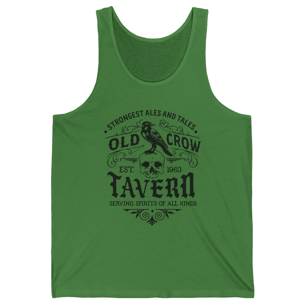 Retro Halloween Black Crow Old Crow Tavern Est 1693 Magic Unisex Jersey Tank