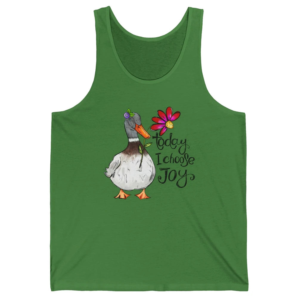 Christian Duck Today I Choose Joy Bible Verse Hand Drawn Unisex Jersey Tank