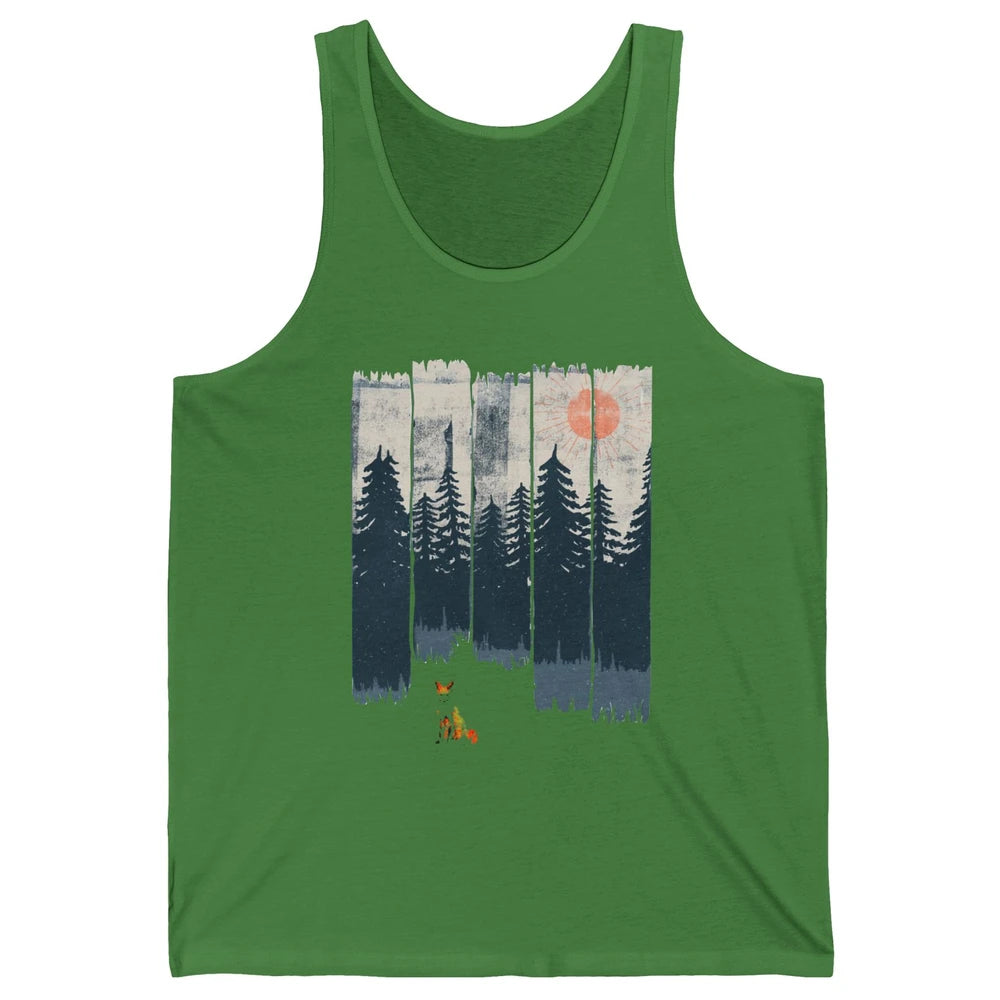 A Fox In The Wild Nature Sunset Wildlife In The Wilderness Unisex Jersey Tank