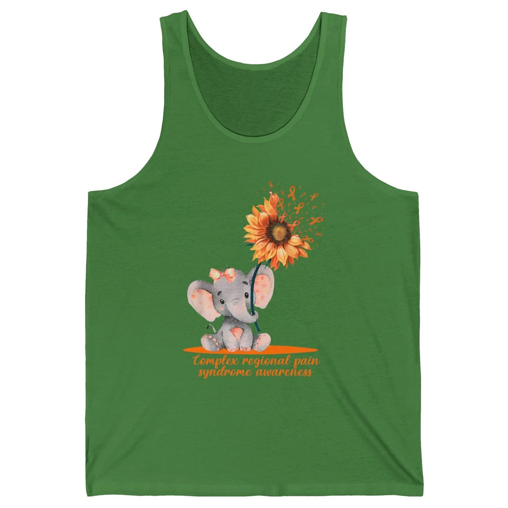 Complex Regional Pain Syndrome Sunflower Baby Elephant CRPS Unisex Jersey Tank
