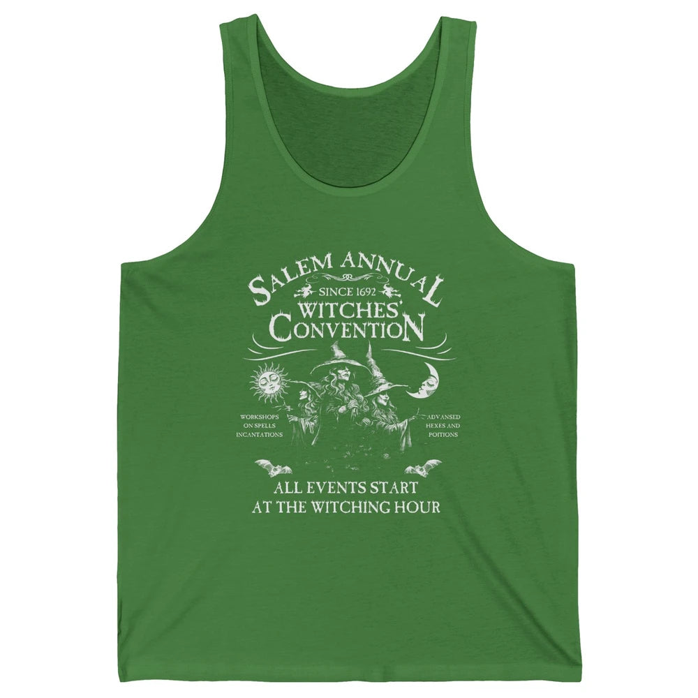 Retro Salem Annual Witches Convention Halloween Witch Magic Unisex Jersey Tank