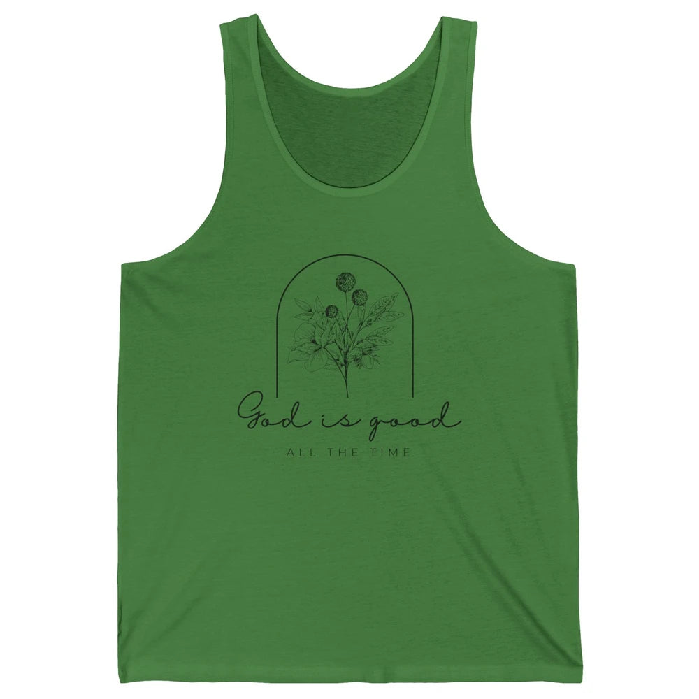Christian Faith God Is Good All The Time Religious Men Women Unisex Jersey Tank