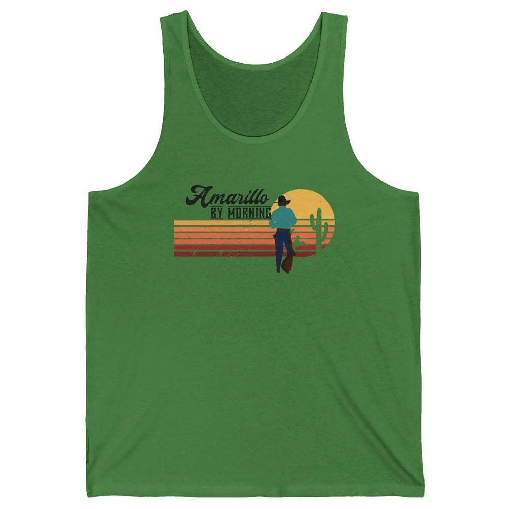 Vintage Cowboy Amarillo By Morning Cactus Western Country Unisex Jersey Tank