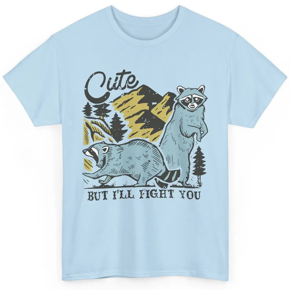Retro Raccoon Cute But I'll Fight You Anarchy Trash Raccoon Classic Unisex T-Shirt