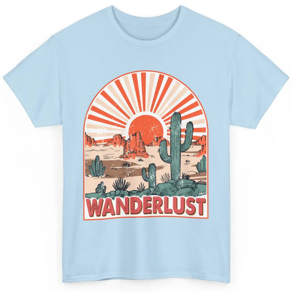 Vintage Desert Sunset Wanderlust Get Lost In Nature Outdoor Classic Unisex T-Shirt