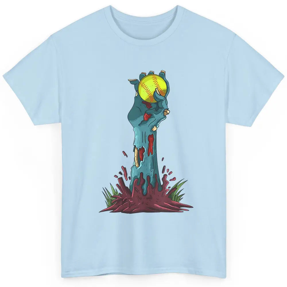 Zombie Hand Softball Funny Halloween Softball Scary Costume Classic Unisex T-Shirt