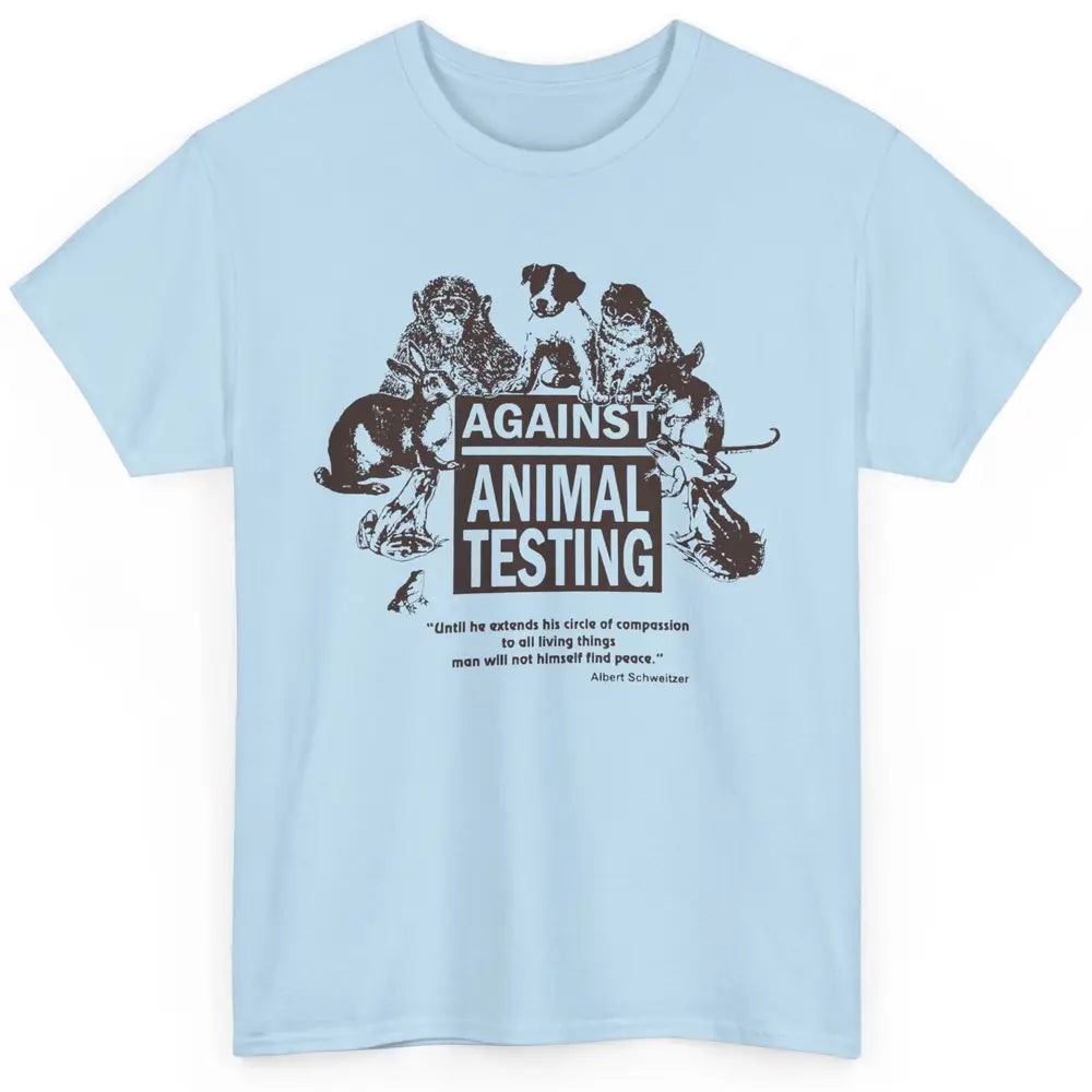 Against Animal Testing Farm Pet Liberation Right Vegan Retro Classic Unisex T-Shirt
