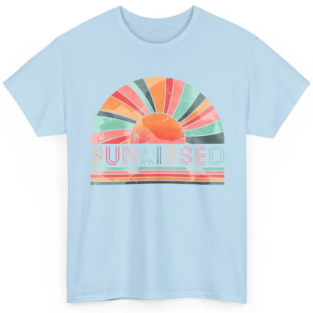 Retro Rainbow Sunkissed Summer Beach Life Vintage Boho Classic Unisex T-Shirt