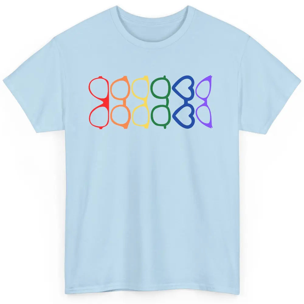 Rainbow Eyeglasses Pride Optometrist Optician Glasses Gift Classic Unisex T-Shirt