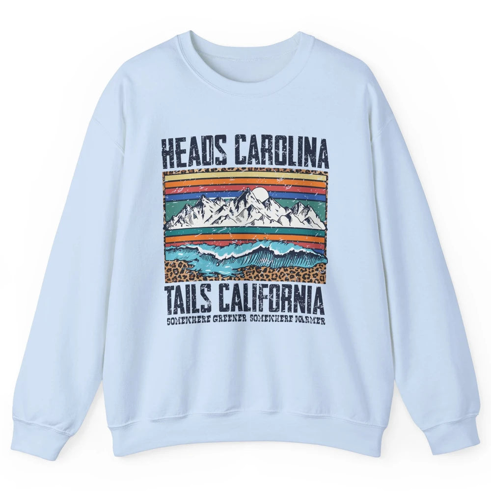Vintage Heads Carolina Tail California Summer Beach Paradise Unisex Crewneck Sweatshirt