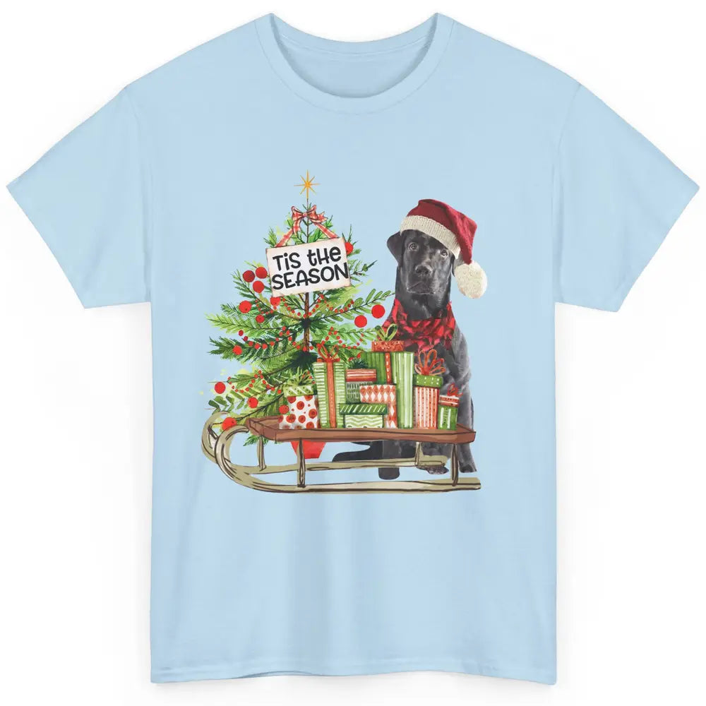 Black Labrador Christmas Tree Tis The Season Black Lab Mom Classic Unisex T-Shirt