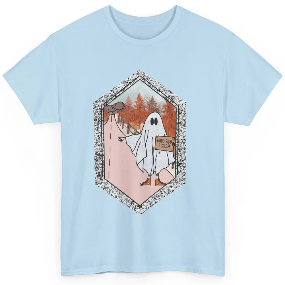 Funny Ghost Need Ride To Salem Witch Halloween Costume Classic Unisex T-Shirt