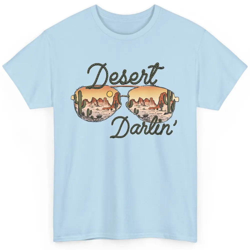 Retro Desert Darling Cactus Glasses Western Country Cowboy Classic Unisex T-Shirt