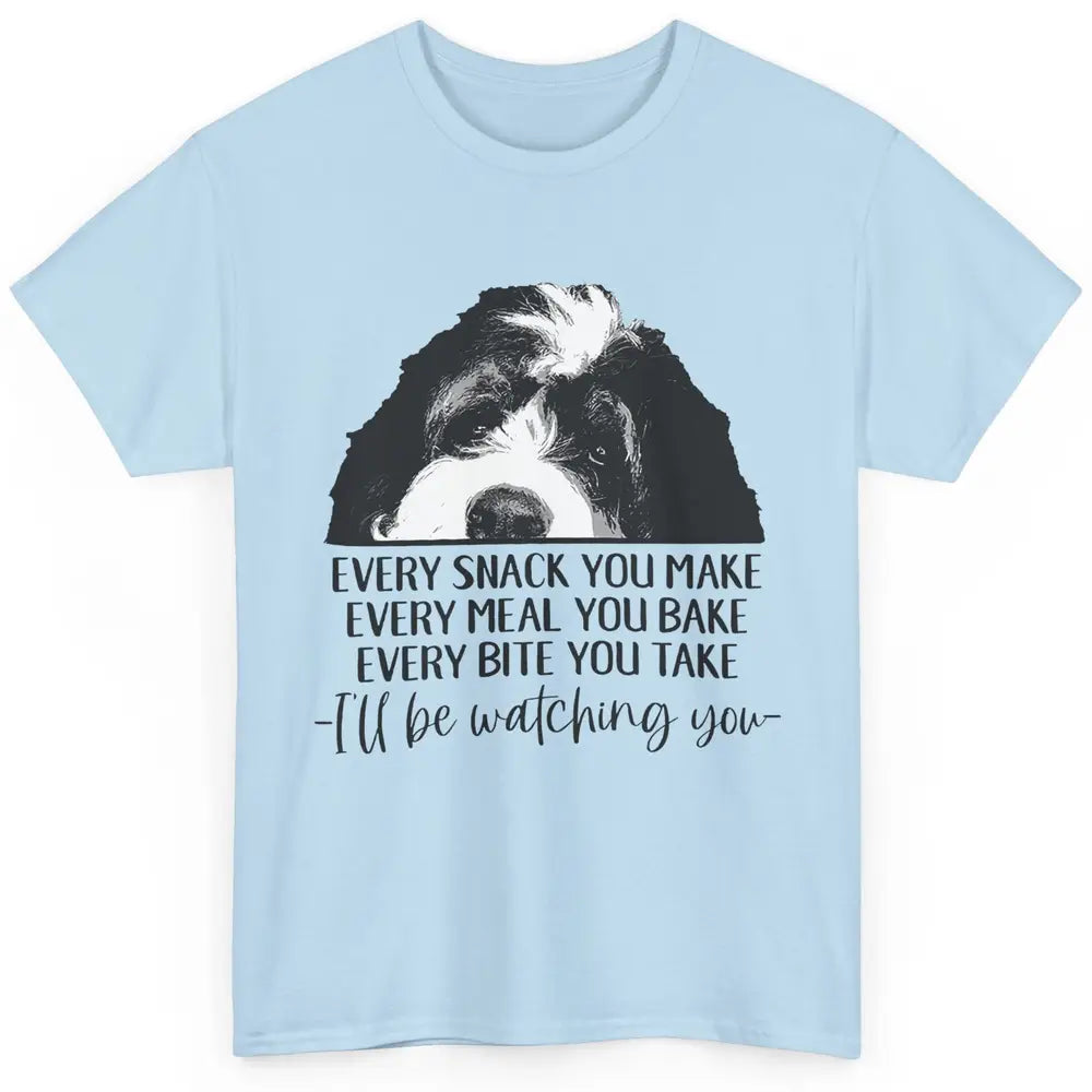 Bernedoodle I'll Be Watching You Bernedoodle Dog Lovers Gift Classic Unisex T-Shirt
