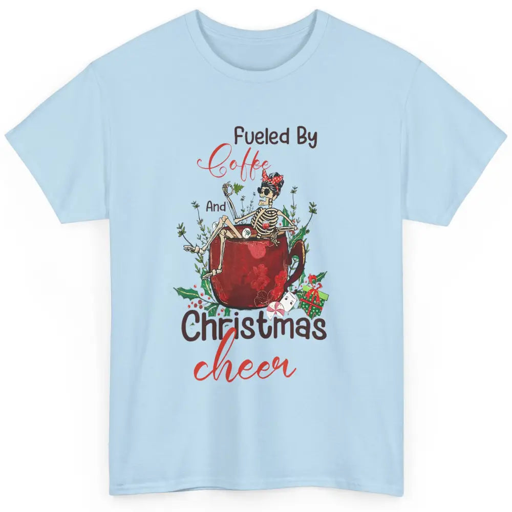Merry Christmas Skeleton Drink Fueled By Coffee Xmas Latte Classic Unisex T-Shirt