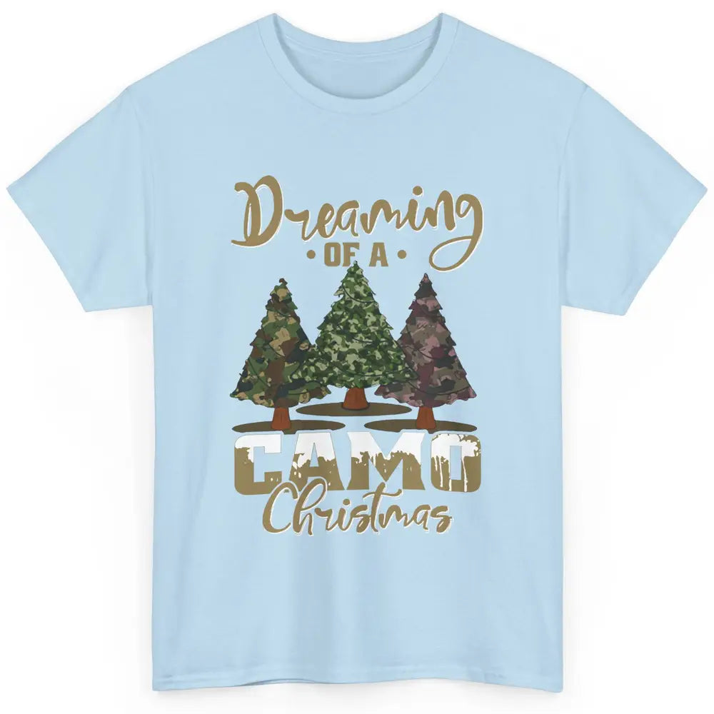 Christmas Tree Dreaming Of A Camo Christmas Veteran Gift Classic Unisex T-Shirt
