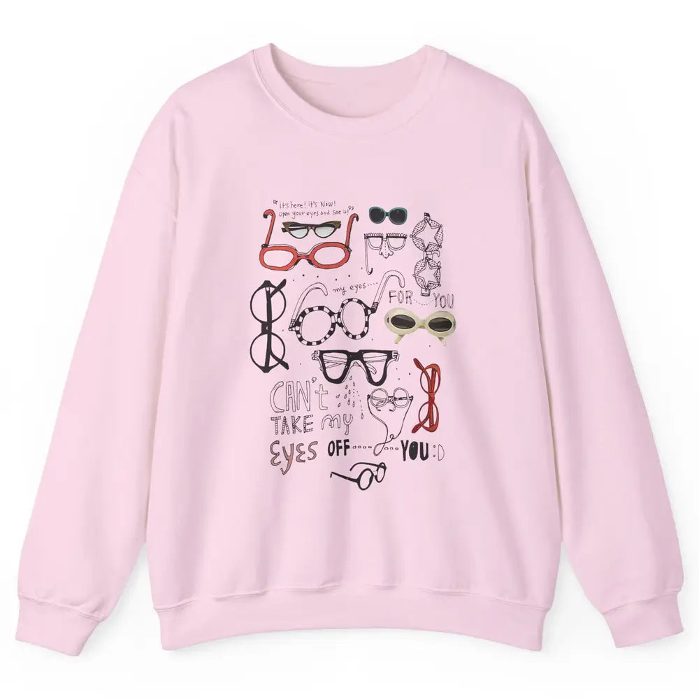 Optometrist Multiple Eyeglasses Hand Drawn Ophthalmologist Unisex Crewneck Sweatshirt