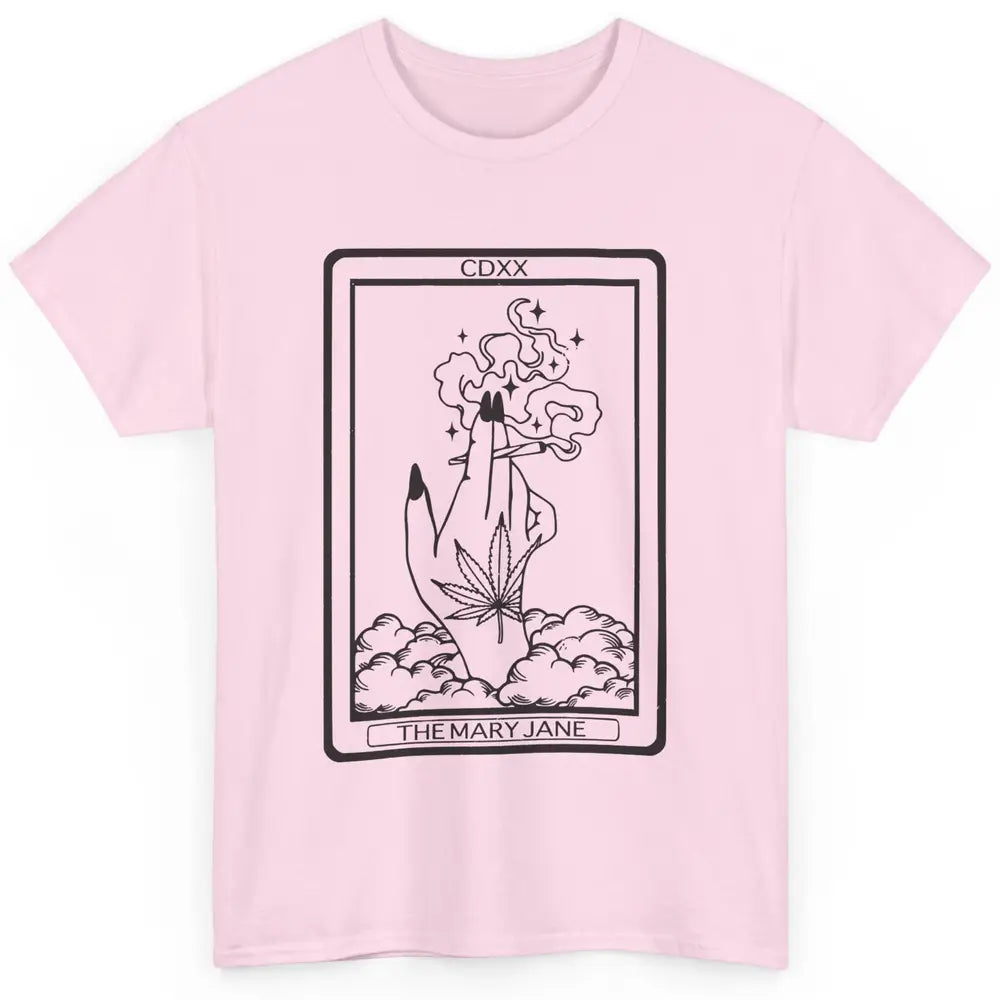 Vintage Weed Mary Jane Tarot Card Weed Smoker Smoking Lady Classic Unisex T-Shirt
