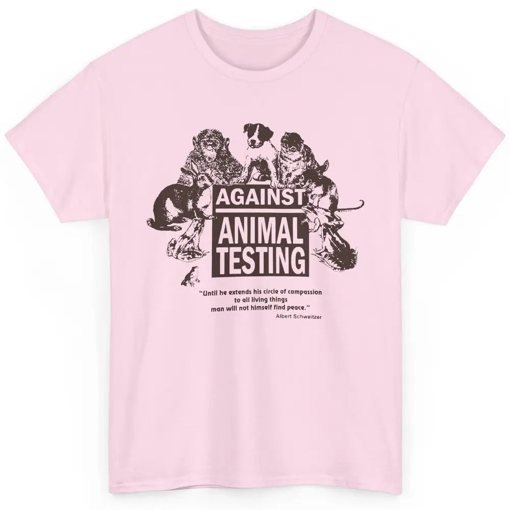 Against Animal Testing Farm Pet Liberation Right Vegan Retro Classic Unisex T-Shirt