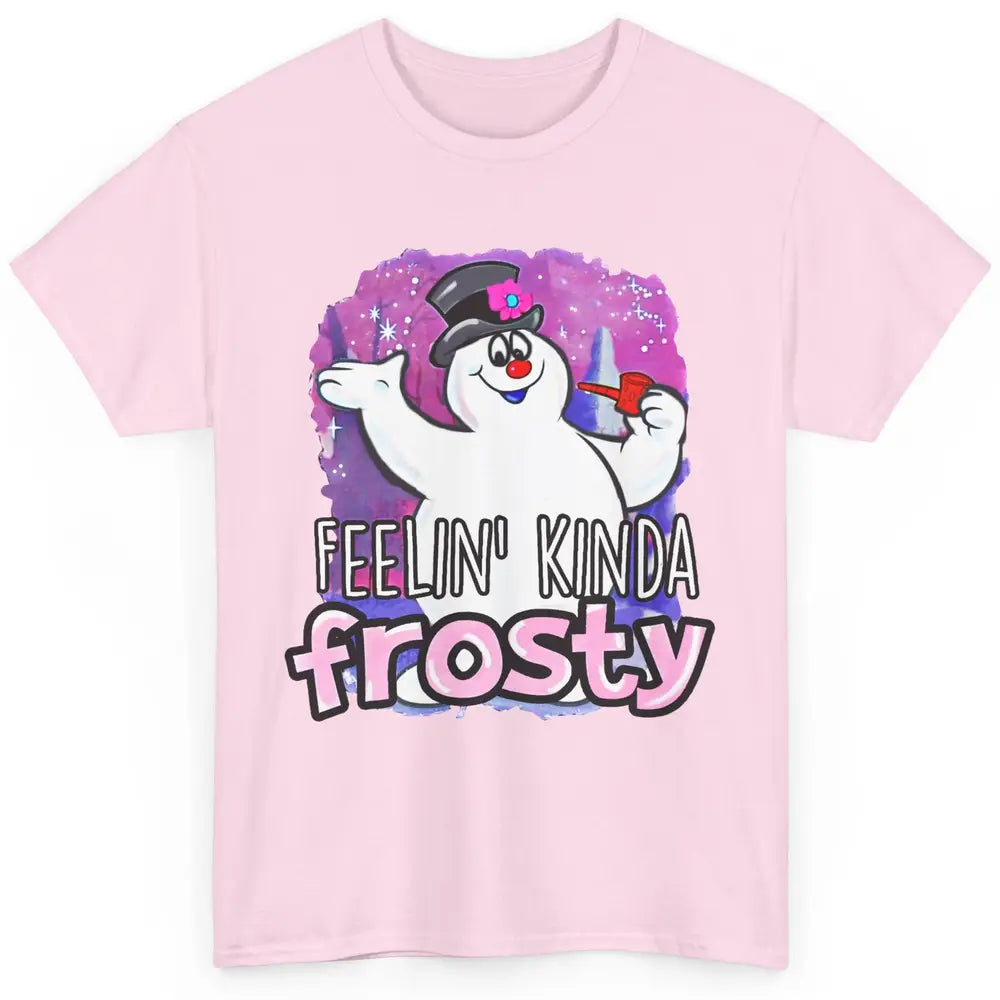 Christmas Snowman Feeling Kinda Frosty Snowflakes Christmas Classic Unisex T-Shirt