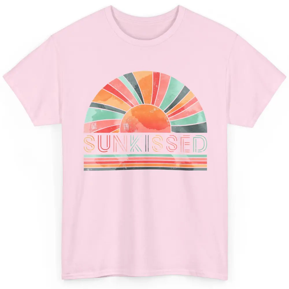 Retro Rainbow Sunkissed Summer Beach Life Vintage Boho Classic Unisex T-Shirt