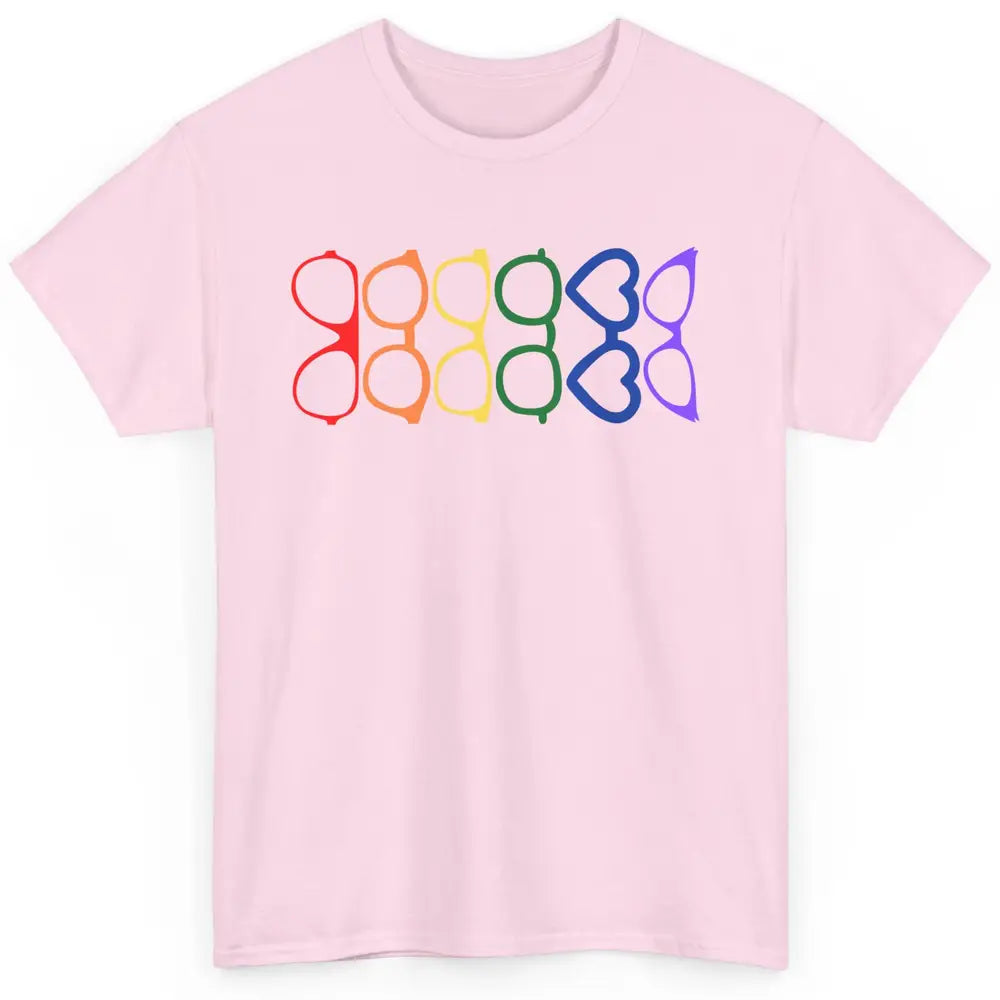 Rainbow Eyeglasses Pride Optometrist Optician Glasses Gift Classic Unisex T-Shirt