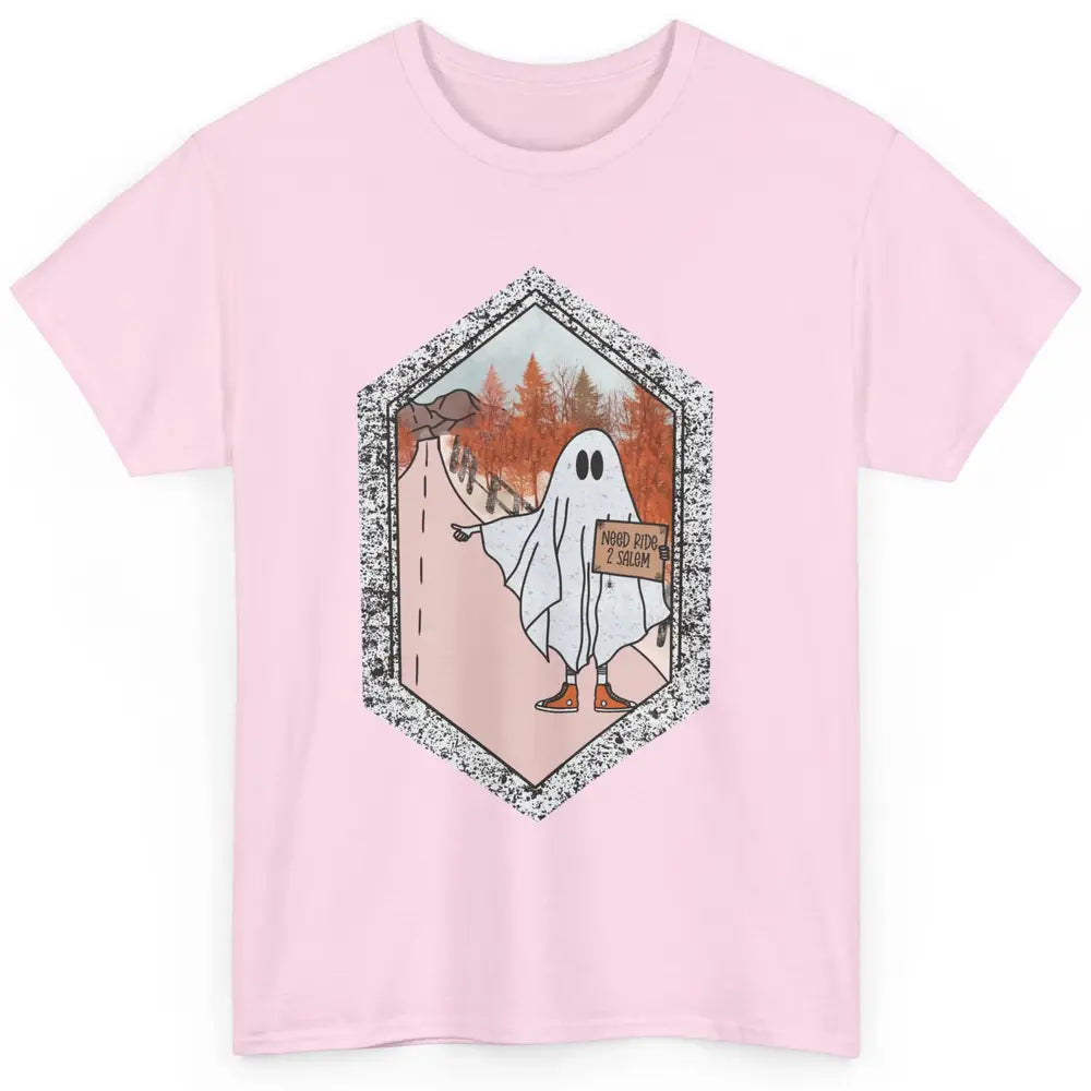 Funny Ghost Need Ride To Salem Witch Halloween Costume Classic Unisex T-Shirt