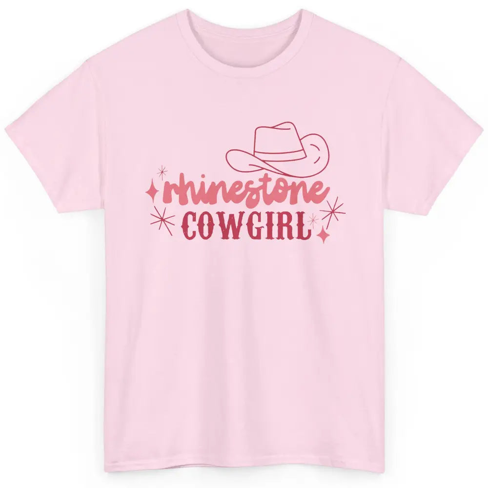 Retro Rhinestone Cowgirl Hippie Western Country Cowgirls Classic Unisex T-Shirt
