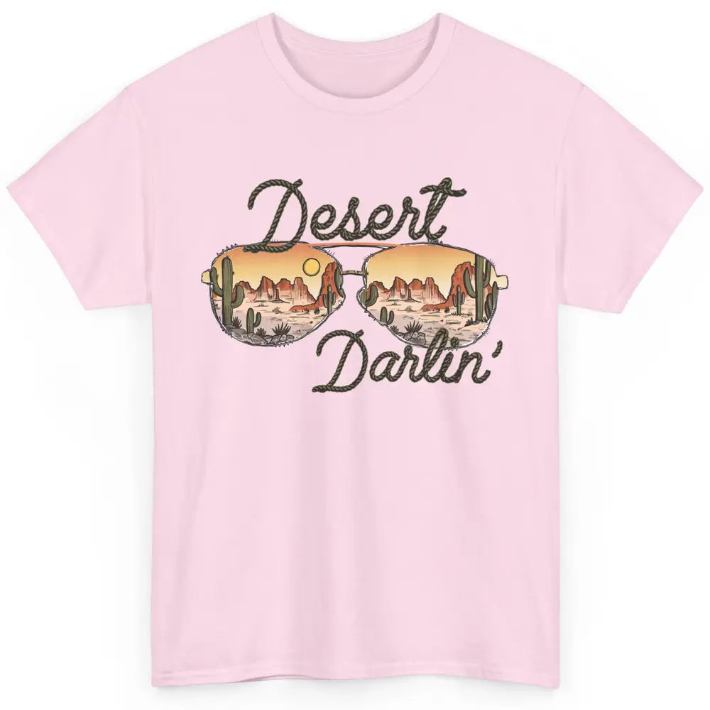 Retro Desert Darling Cactus Glasses Western Country Cowboy Classic Unisex T-Shirt
