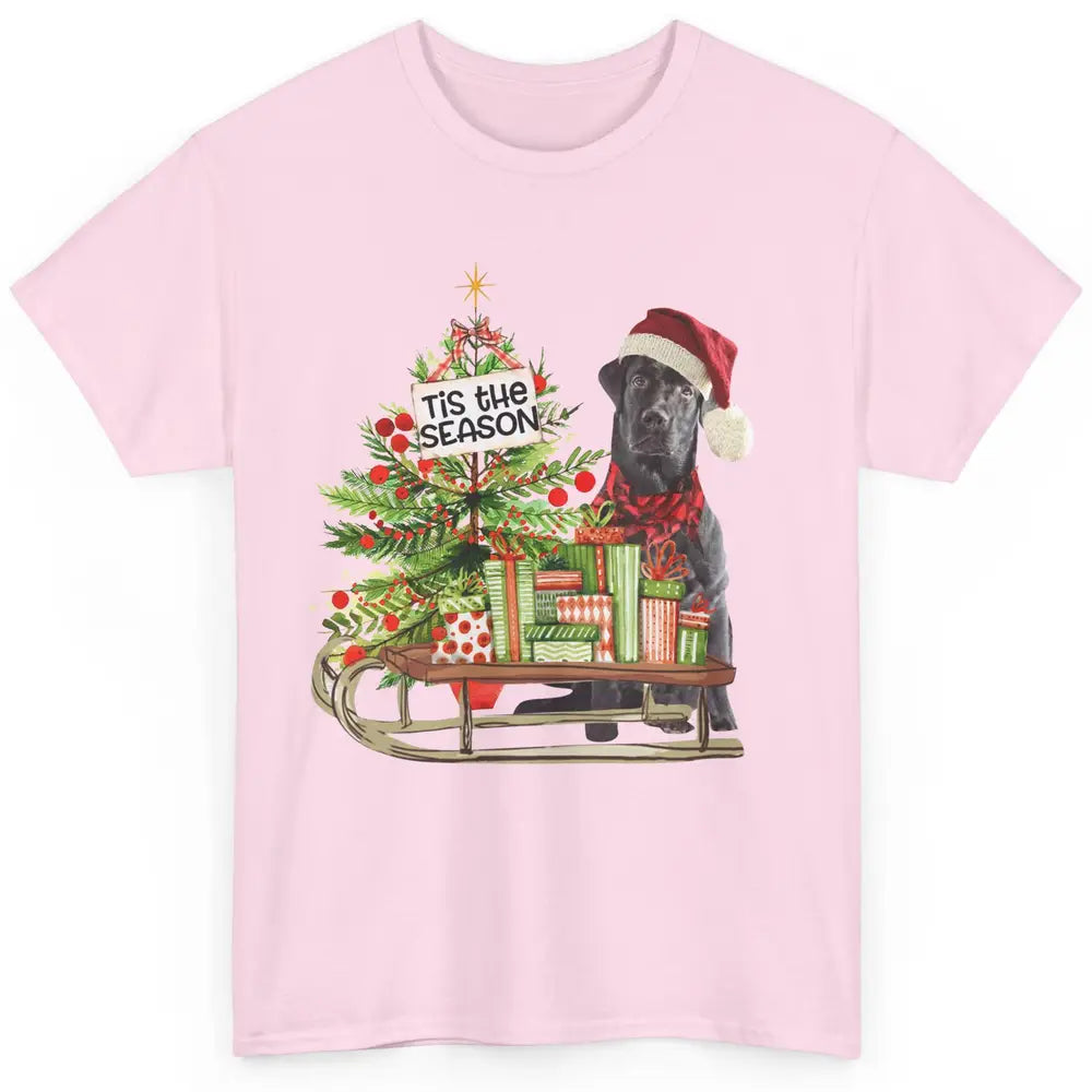 Black Labrador Christmas Tree Tis The Season Black Lab Mom Classic Unisex T-Shirt