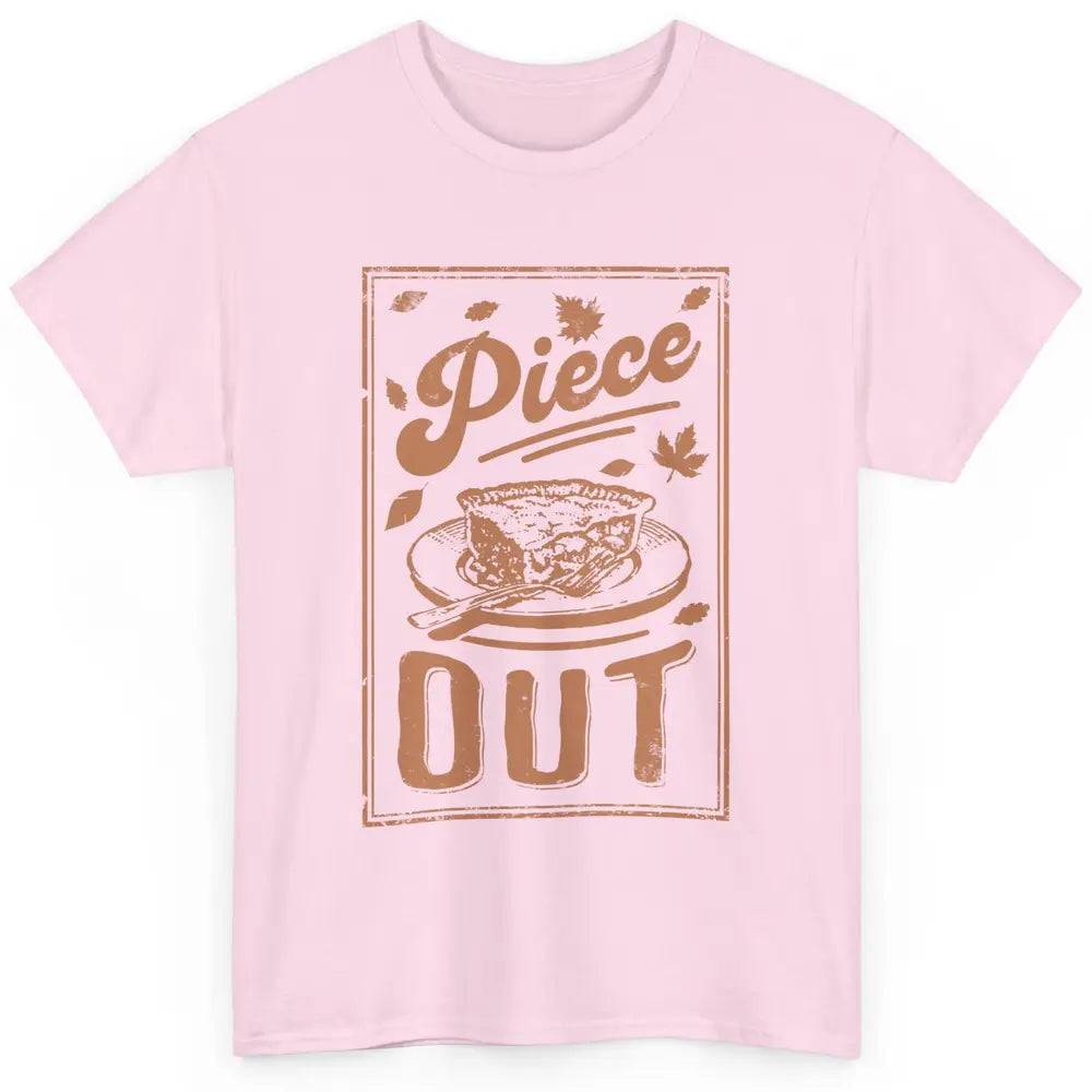 Retro Piece Out Pumpkin Pie Thanksgiving Dinner Fall Food Classic Unisex T-Shirt