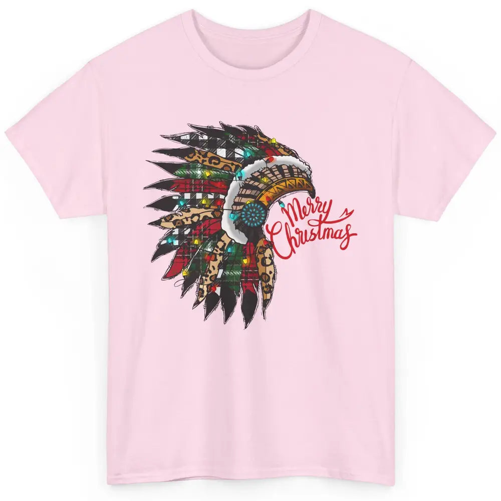 Christmas Headdress Indian Hat Leopard Western Christmas Classic Unisex T-Shirt