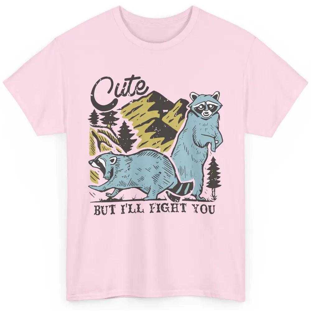 Retro Raccoon Cute But I'll Fight You Anarchy Trash Raccoon Classic Unisex T-Shirt