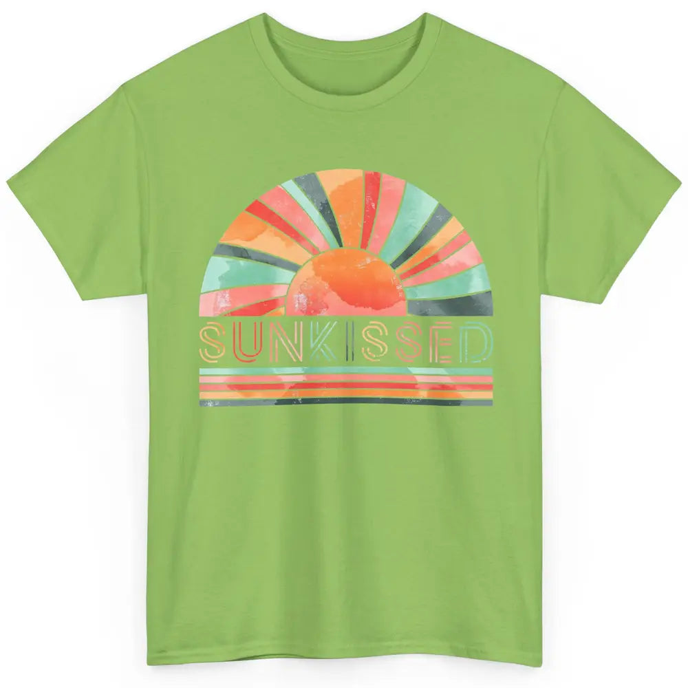 Retro Rainbow Sunkissed Summer Beach Life Vintage Boho Classic Unisex T-Shirt