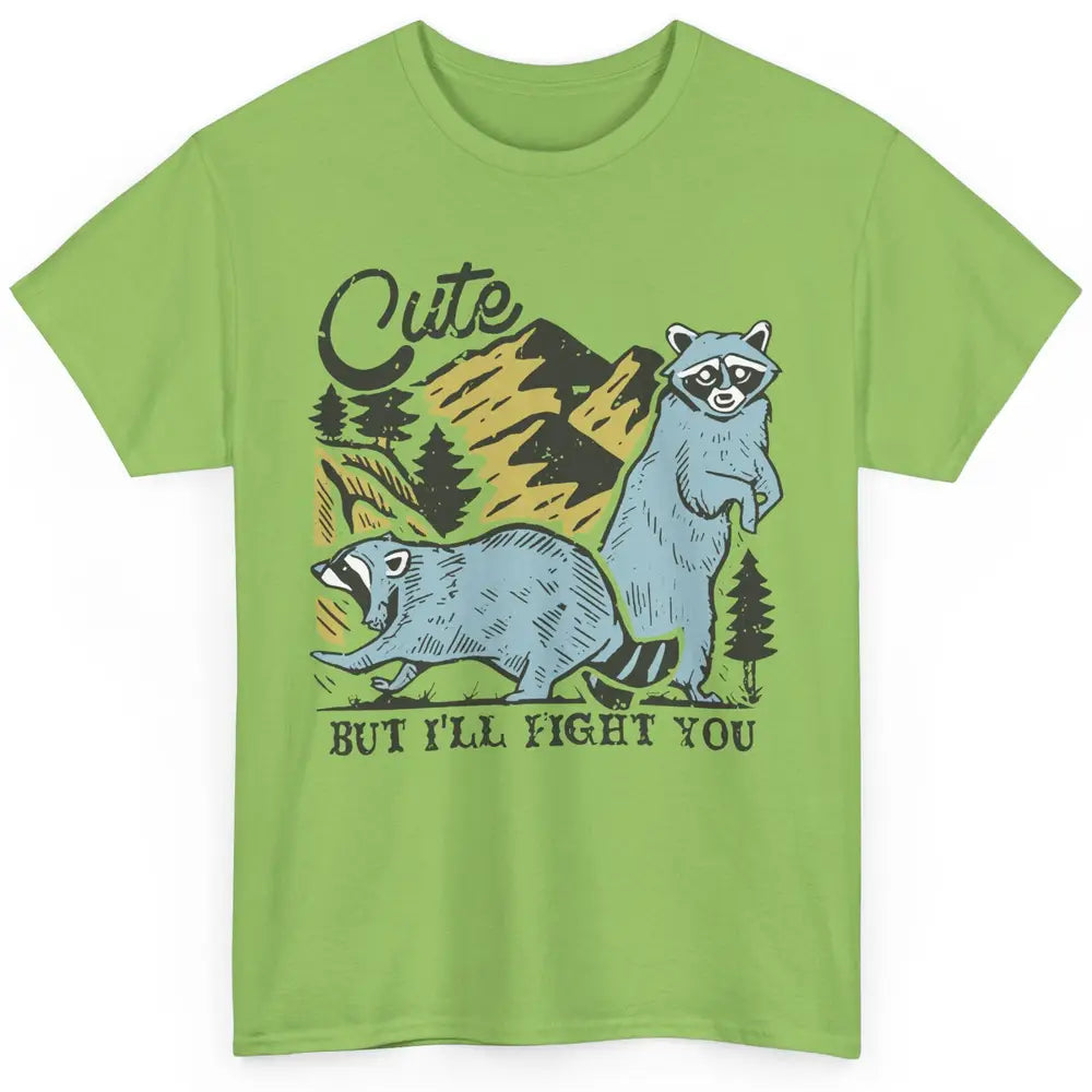Retro Raccoon Cute But I'll Fight You Anarchy Trash Raccoon Classic Unisex T-Shirt