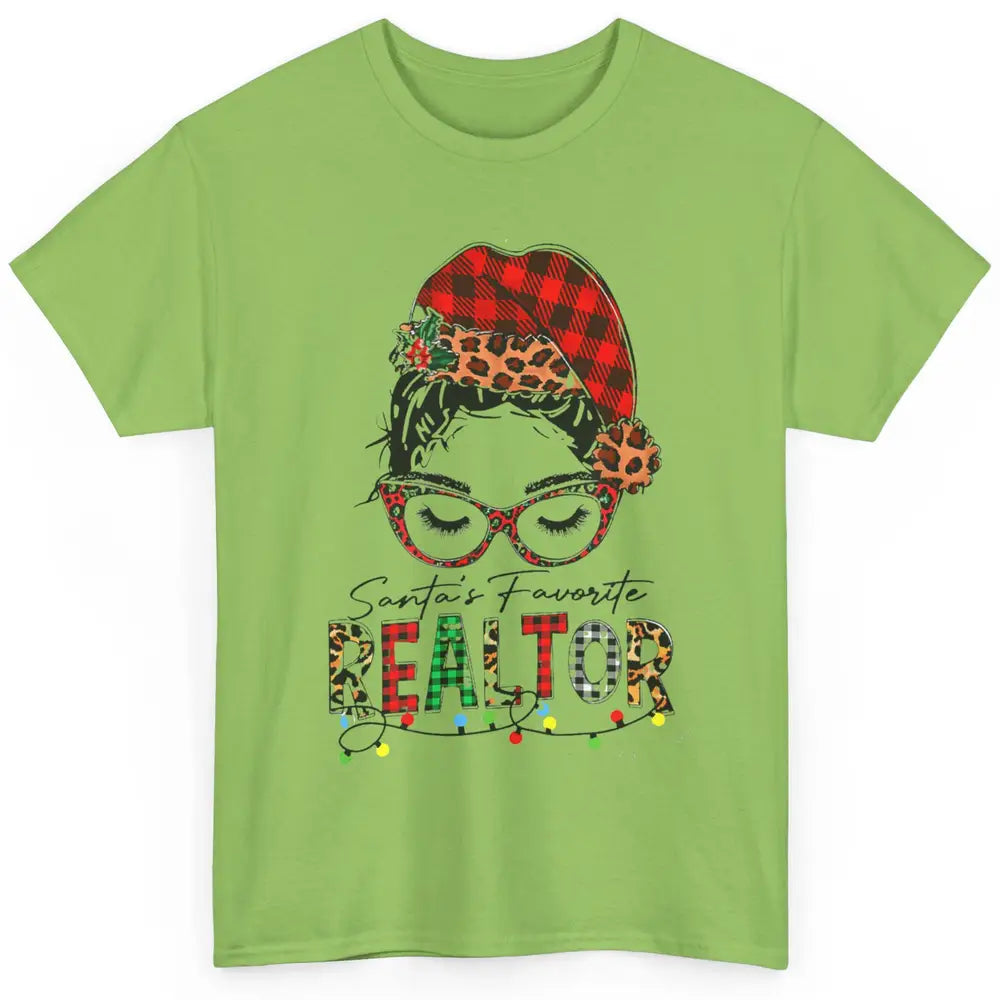Merry Christmas Xmas Santa Messy Hair Realtor Real Estate Classic Unisex T-Shirt