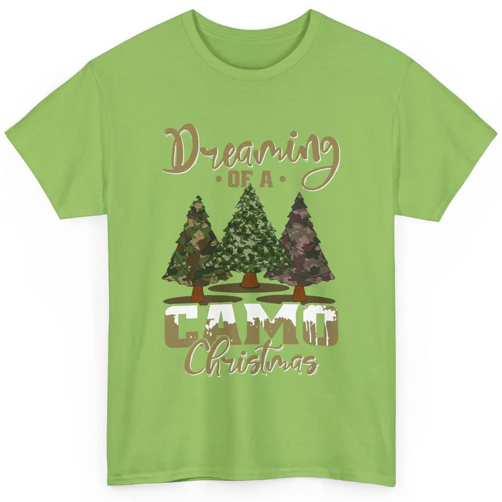 Christmas Tree Dreaming Of A Camo Christmas Veteran Gift Classic Unisex T-Shirt