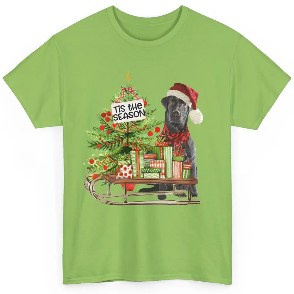 Black Labrador Christmas Tree Tis The Season Black Lab Mom Classic Unisex T-Shirt