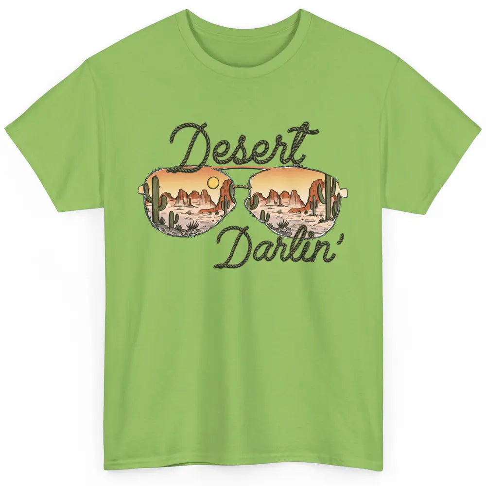 Retro Desert Darling Cactus Glasses Western Country Cowboy Classic Unisex T-Shirt