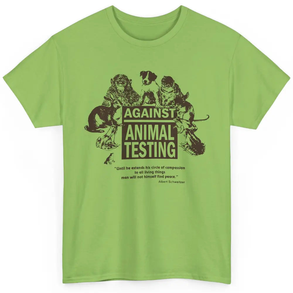 Against Animal Testing Farm Pet Liberation Right Vegan Retro Classic Unisex T-Shirt