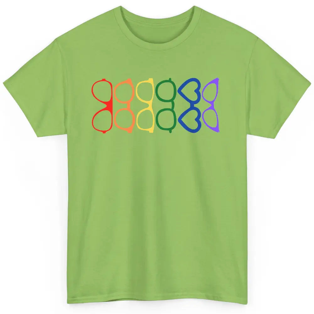 Rainbow Eyeglasses Pride Optometrist Optician Glasses Gift Classic Unisex T-Shirt