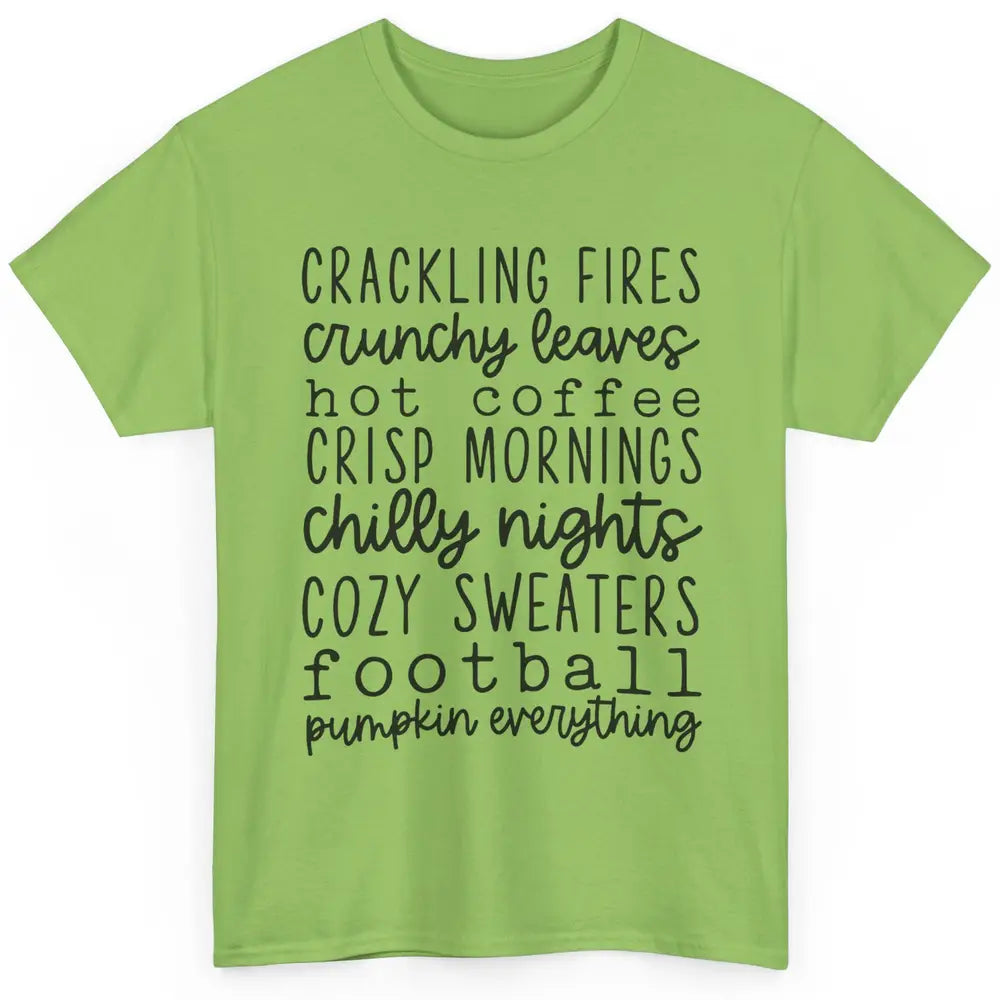 Fall Favorite Crackling Fire Pumpkin Everything Thanksgiving Classic Unisex T-Shirt