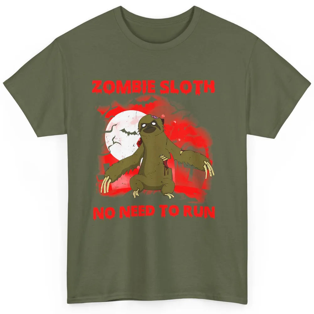 Zombie Sloth No Need To Run Halloween Scary Costume Sloth Classic Unisex T-Shirt