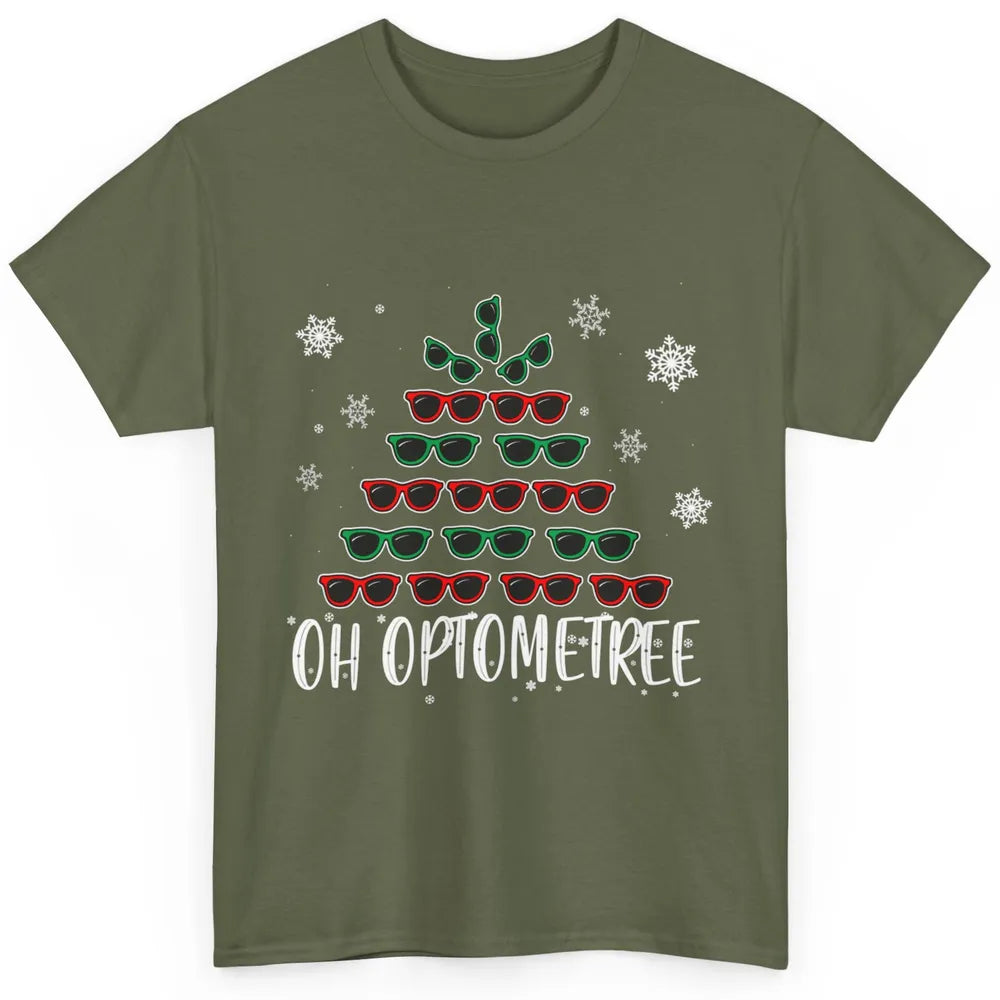 Optician Christmas Funny Xmas Tree Eyeglasses Optometrist Classic Unisex T-Shirt