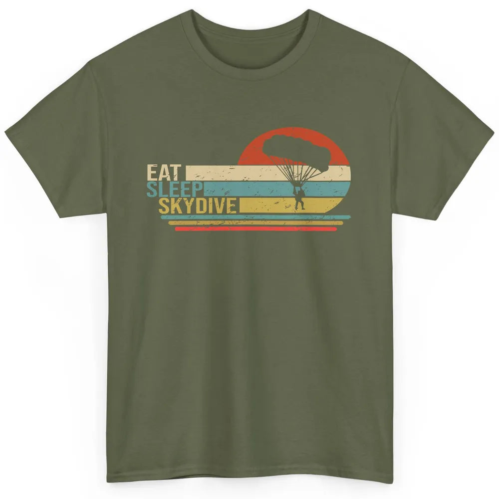 Vintage Skydiving Eat Sleep Skydive Parachute Skydiver Gift Classic Unisex T-Shirt