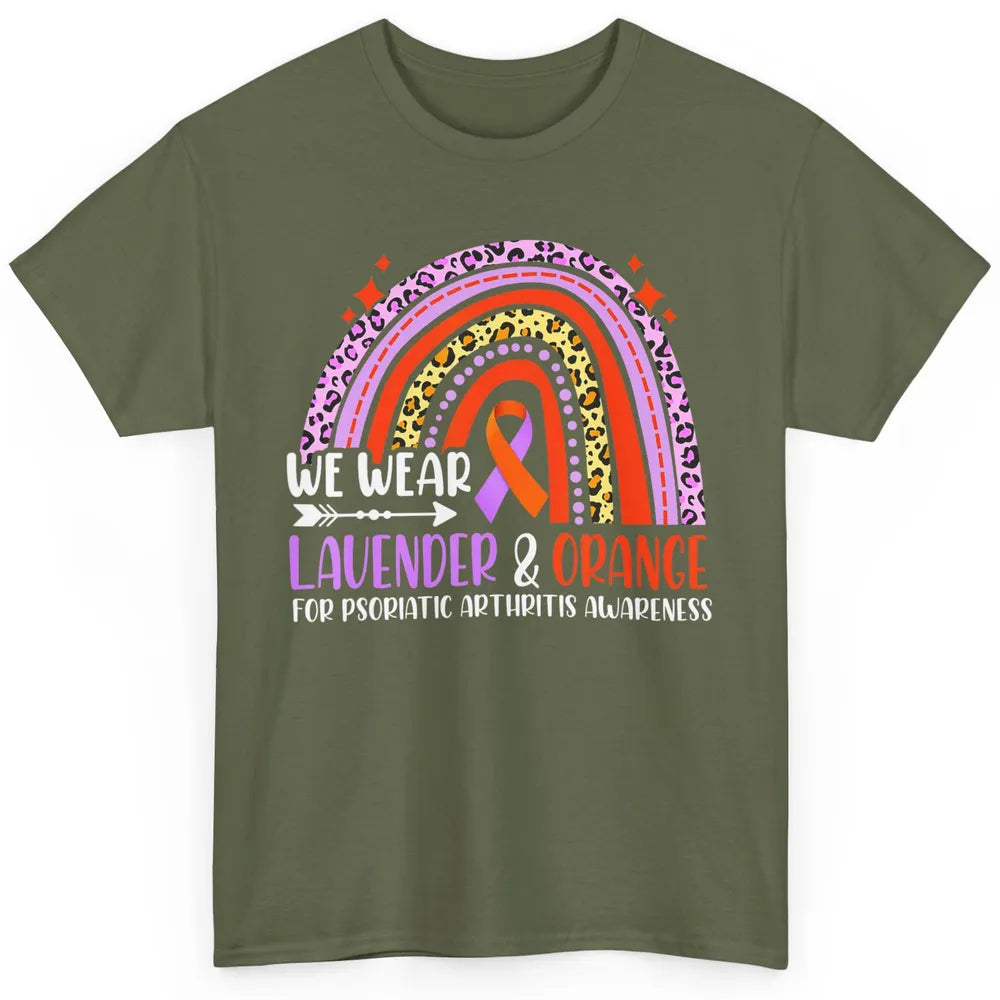 Wear Lavender Orange Rainbow Psoriatic Arthritis Month PsA Classic Unisex T-Shirt