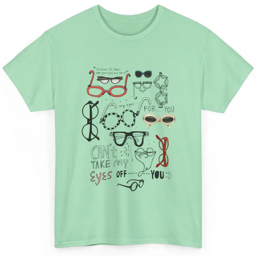 Optometrist Multiple Eyeglasses Hand Drawn Ophthalmologist Classic Unisex T-Shirt